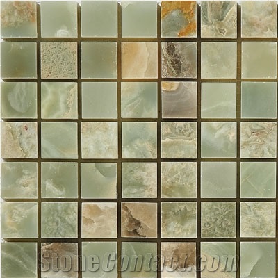 Turkey Green Onyx Polished Mosaic