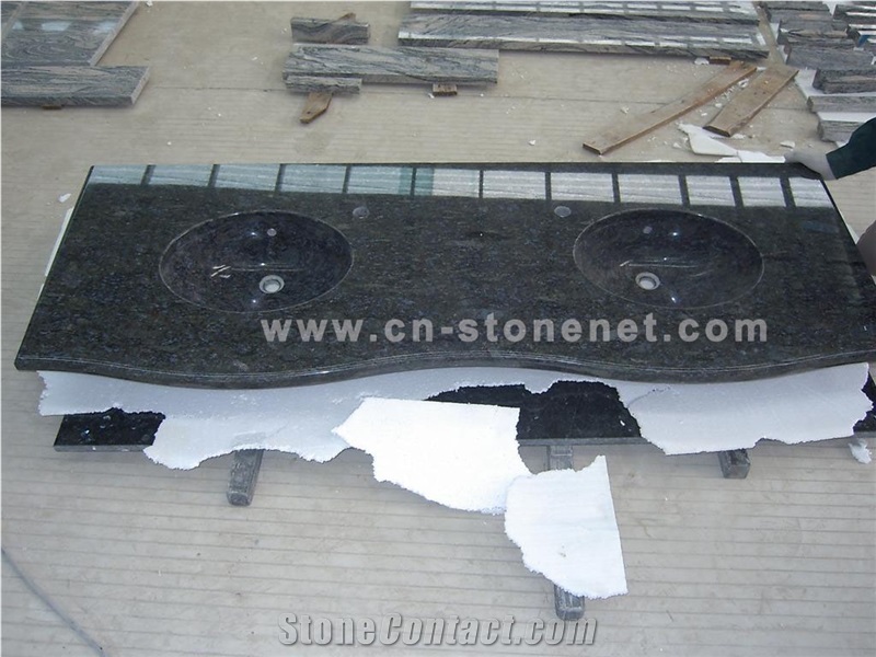 Blue Granite Countertops,Butterfly Blue Granite Bath Top,Vanity Tops