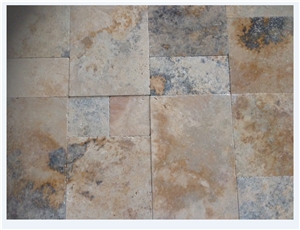 Rustic 1st Quality Tumbled Travertine French Pattern Set Rustic 1st Quality Tumbled Travertine French Pattern Set