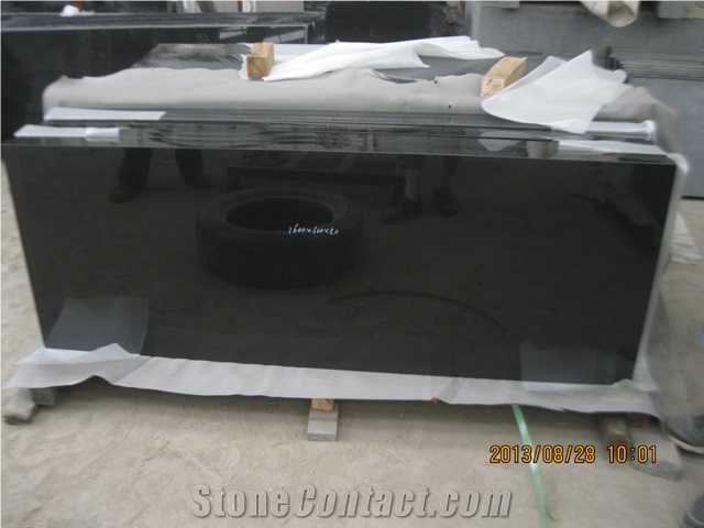 Absolute Black Granite Shanxi Black Granite Tombstone to Israel Own Factory
