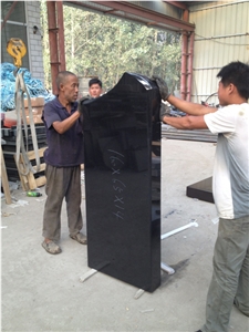 China Shanxi Black Granite Tombstone for Sale with Cheap Price,Absolute Black Granite Monument & Tombstone