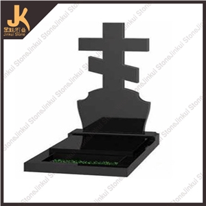 Cross 9 Gravestone Monument &China Black Tombstone Shanxi Black Granite Tombstome&Monument