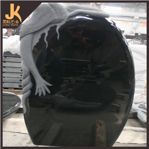 Upright Headstone Monument, Black Granite Monuments