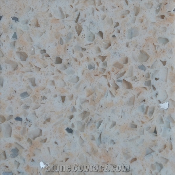 Engineered Quartz Stone-Double Color,Yellow Quartz