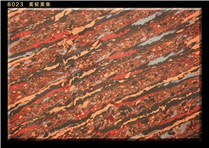 Engineered Quartz Stone-Red Onyx 8023