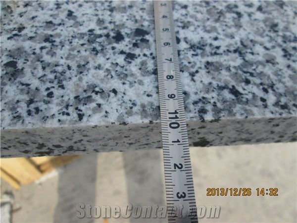 Chinese Cheap New Grigio Sardo Light Grey White G640 Granite with Grey and White Flowers, Polished Stairs Treads Risers Steps Threshold, Natural Building Stone with Round/Bullnose Edge Profile, Indoor