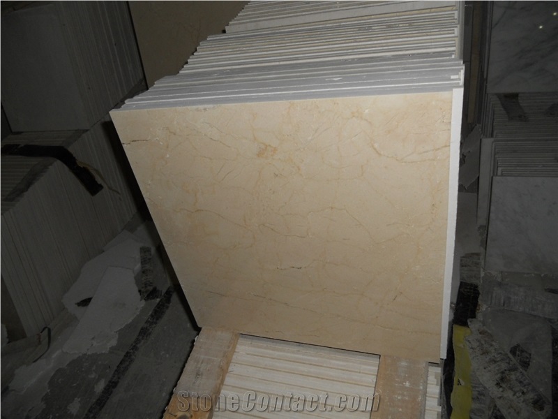 Spain Cream Marfil Marble Slabs, Polishing Beige Flooring Tiles, Cut to Sizes Marble Pattern