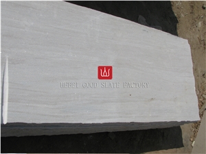 White Vein Quartzite Bushhammed Surface Tiles, China White Quartzite