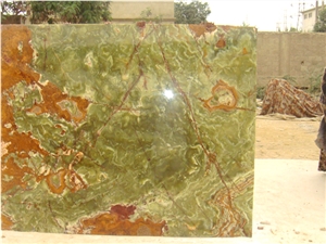 Dark Green Onyx Slabs, Pakistan Green Onyx