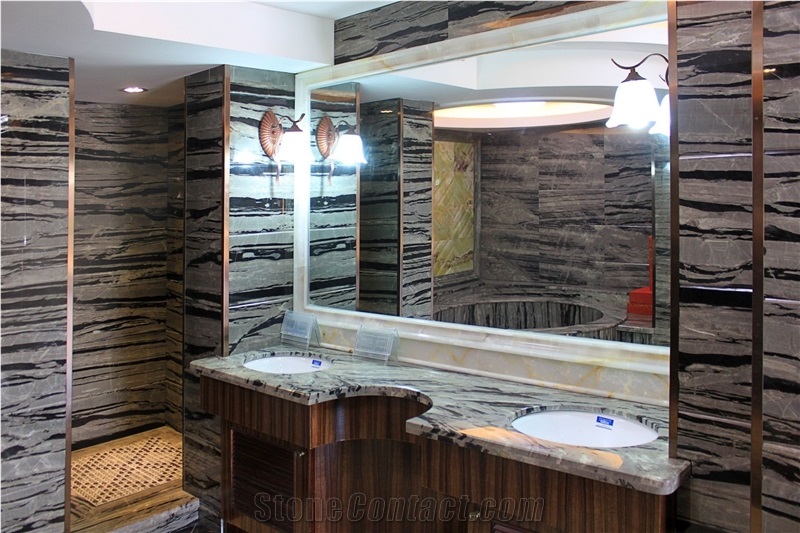 Black and Grey Marble Bathroom Design Project