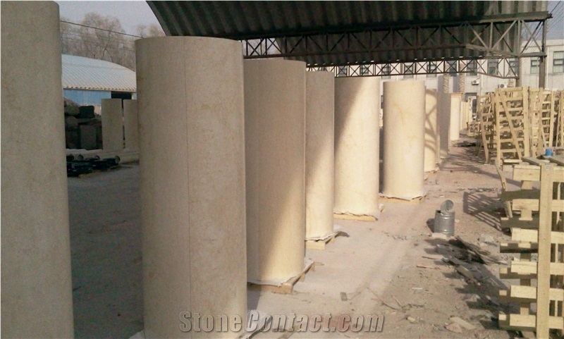 Slevia Beige Column, Good String Beige Marble Column
