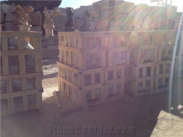 Slevia Beige Column, Good String Beige Marble Column