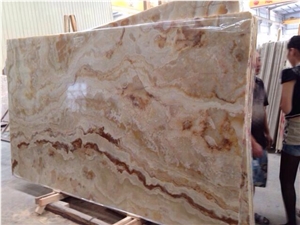 Golden Onyx Slabs & Tiles, Iran Golden Traonyx Slabs