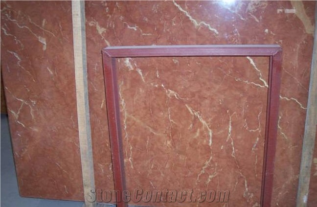 Red Line Jade Marble Slab, China Coral Red Marble