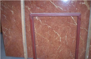 Red Line Jade Marble Slab, China Coral Red Marble