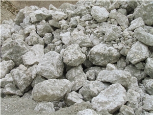 Potted Alabaster Block, Iran White Alabaster