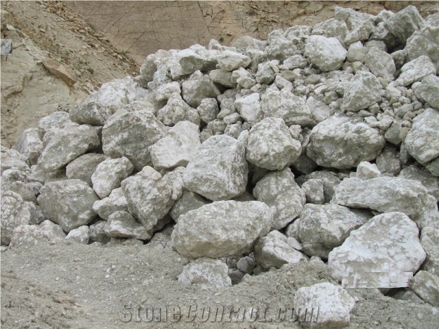 Potted Alabaster Block, Iran White Alabaster