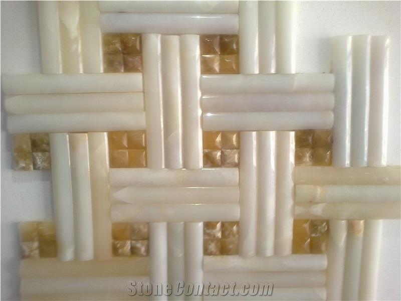 Iran Antique White Onyx Mosaic