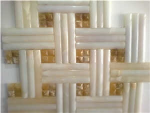 Iran Antique White Onyx Mosaic