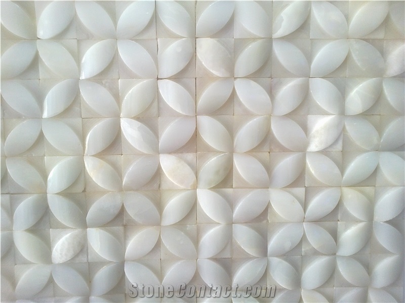 Iran Antique White Onyx Relievo