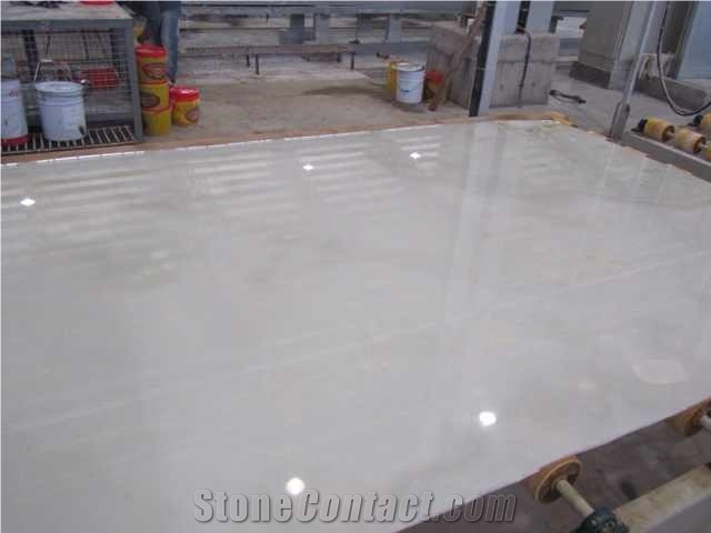 Iran Pure White Onyx Slabs & Tiles, Polished Onyx Floor Covering Tiles, Walling Tiles