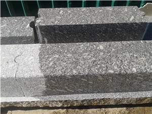 Azul Anochecer Granite Kerbstone, Faces Flamed, Azul Anochecer Granite
