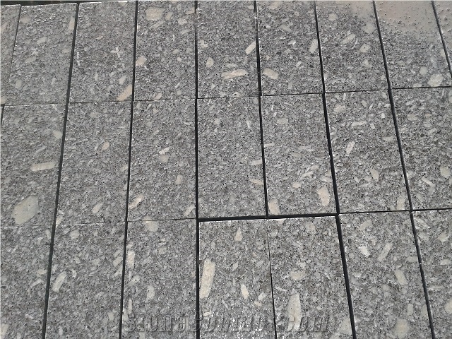 Azul Anochecer Granite Kerbstone, Faces Flamed, Azul Anochecer Granite