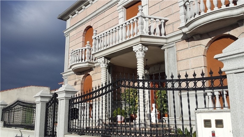 Columns, Pedestals, Grey Quintana White Granite, Gris Quintana Grey Granite Columns