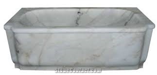 Bianco Carrara White Marble Bathtub