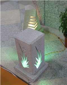 Grey Granite Garden Lamps