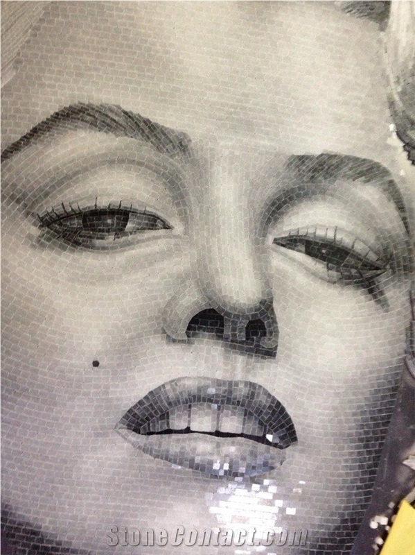 Marble Painting Marilyn Monroe Medallion Art Works