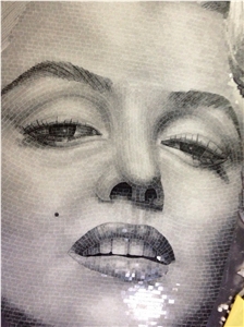 Marble Painting Marilyn Monroe Medallion Art Works