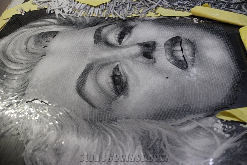 Marble Painting Marilyn Monroe Medallion Art Works