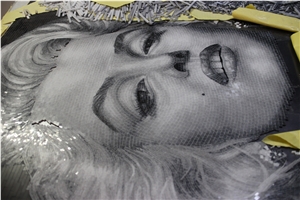 Marble Painting Marilyn Monroe Medallion Art Works