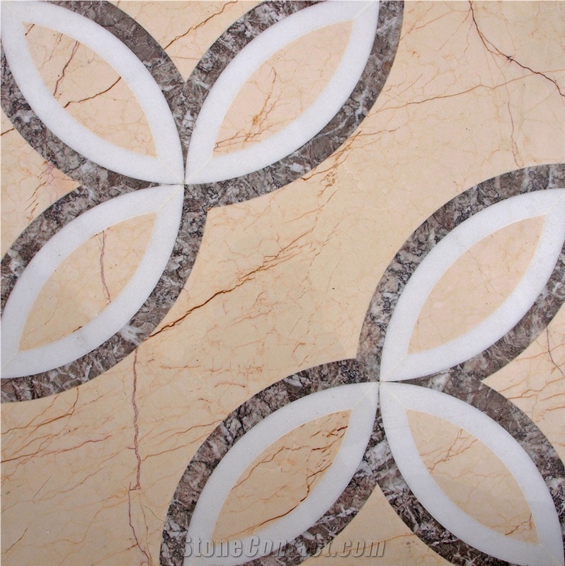Marble Water Jet Medallion _mwj005