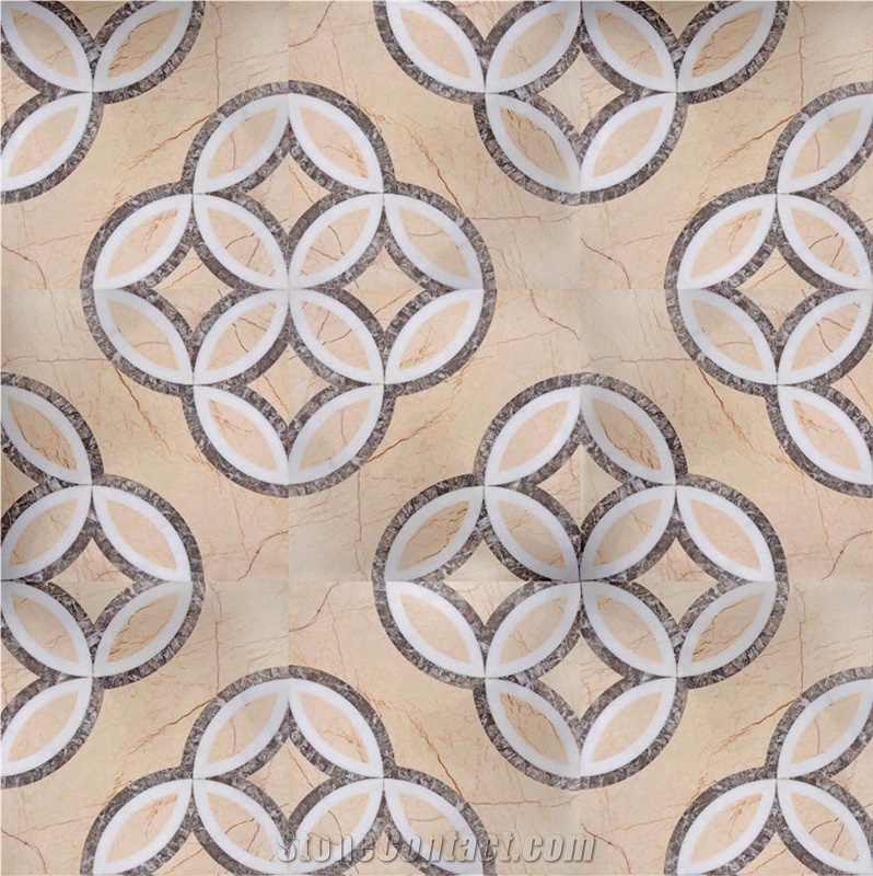 Marble Water Jet Medallion _mwj005