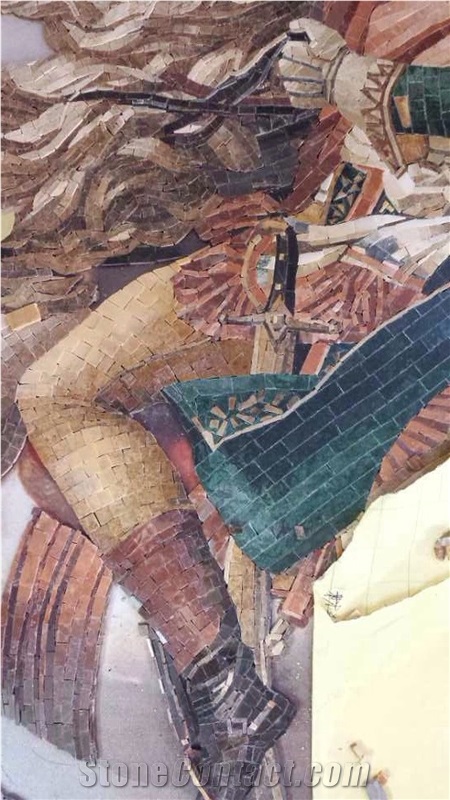 Napoleon Portrait, Stone Mosaic Art Work