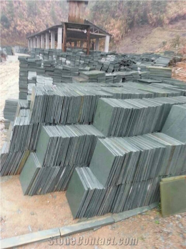 China Green Slate Tiles and Slabs