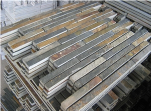 Yellow Slate Linear Strips Mosaic