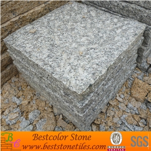 Light Grey Granite in Bush-Hammered Finished Paving, Light G603 Grey Granite Cube Stone & Pavers