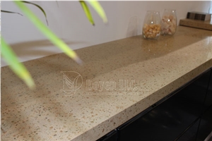 Amond Yellow Quartzite Kitchen Prefab Countertops