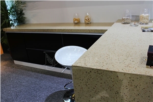 Amond Yellow Quartzite Kitchen Prefab Countertops