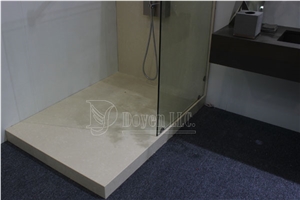 Beige Quartz Bathroom Shower Tubs & Wall Designs, Beige Quartz Bath Design