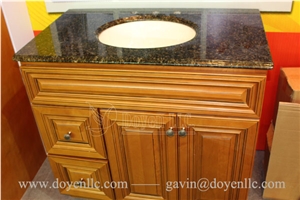 Brazil Verde Uba Tuba Granite Bathroom Vanity Tops Wt Rectangular Ceramic Sink & Strong Packing