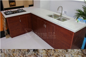 China Dulouvre Quartzite Kitchen Island Countertops Units & Splashes, Sinks