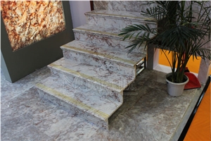 China Wolfred New Marble Interior Stair Treads, Steps and Risers China Wolfred New Marble Interior Stair Treads, Steps and Risers