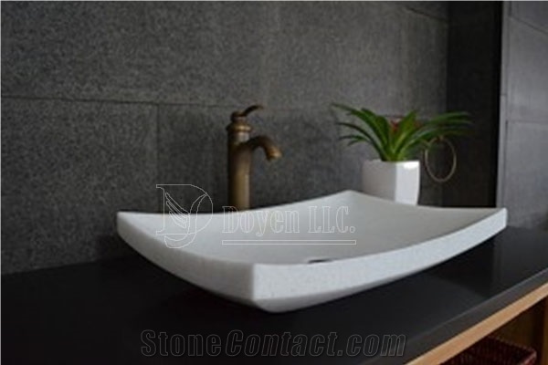 Crystal Onyx Bathroom Rectangular Top Sinks 400x400x100