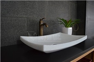 Crystal Onyx Bathroom Rectangular Top Sinks 400x400x100