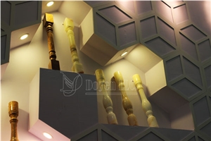 Dark Emperador Brown Marble Baluster & Banister & Balustrade