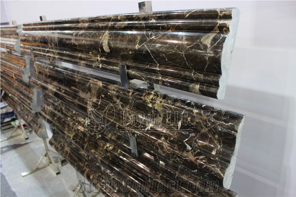 Dark Emperador Brown Marble Border Liners and Mouldings